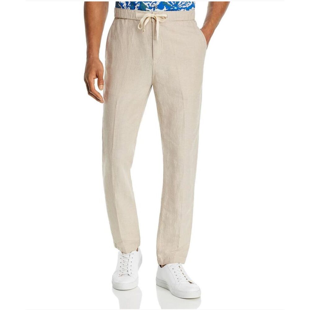 NWT JOHN VARVATOS Star USA Robbie Slim Fit Linen Drawstring Pants Mens 30x30